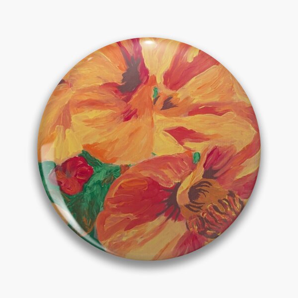 Item preview, Nasturtium Painting - Acrylic on canvas designed and sold by ladyinthemitten.