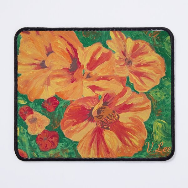 Item preview, Nasturtium Painting - Acrylic on canvas designed and sold by ladyinthemitten.