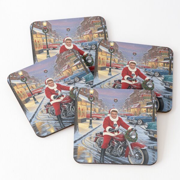 Item preview, Rebel Santa James Dean: Vintage Motorcycle Christmas in 1950s Small Town | Hollywood Holidays designed and sold by Art's Diner.