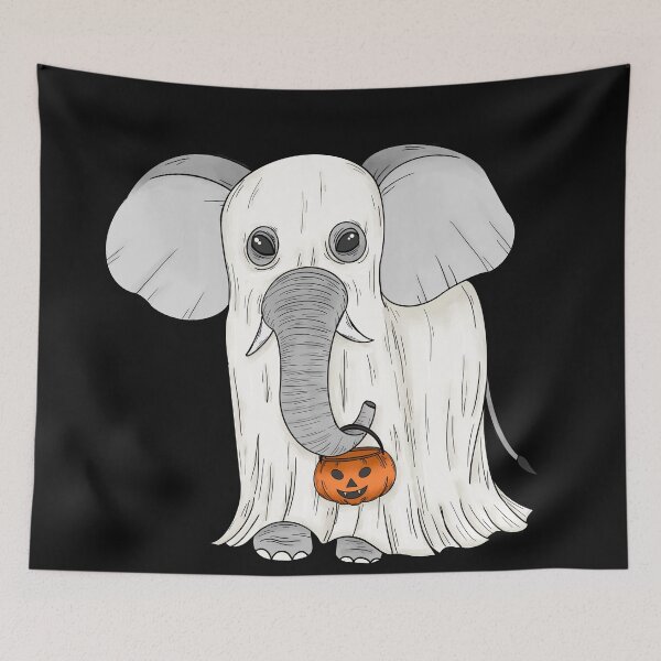 Item preview, Elephant trick or treating designed and sold by WrensDgtDesigns.