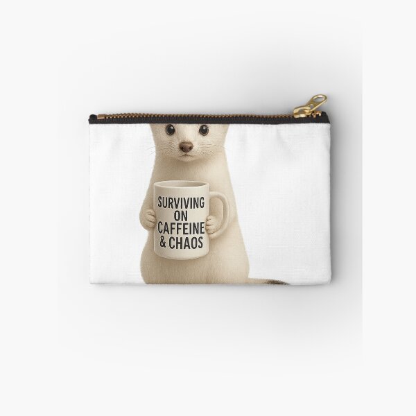 Item preview, Ermine Surviving on Caffeine and Chaos designed and sold by thehaywirehoney.