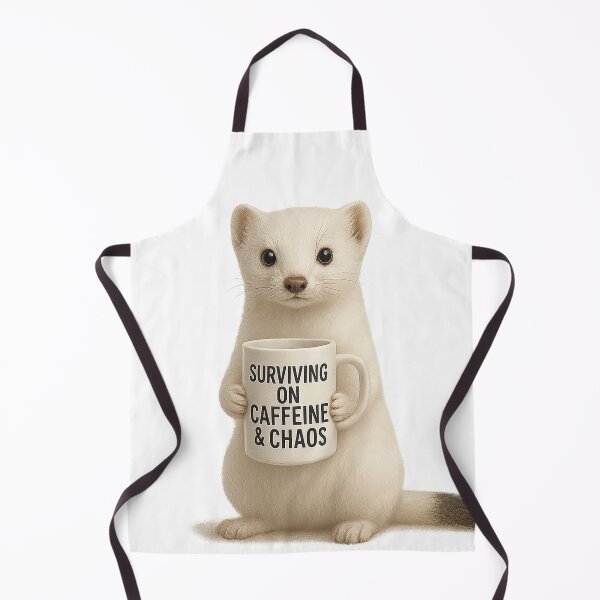 Item preview, Ermine Surviving on Caffeine and Chaos designed and sold by thehaywirehoney.