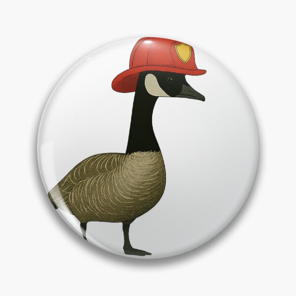 Item preview, Firefighter Goose Sticker – Canada Goose in Red Helme designed and sold by SachaMuru.