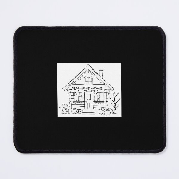 Item preview, CUTE HALLOWEEN HOUSE BLACK WHITE SKETCH designed and sold by CliClaClever.