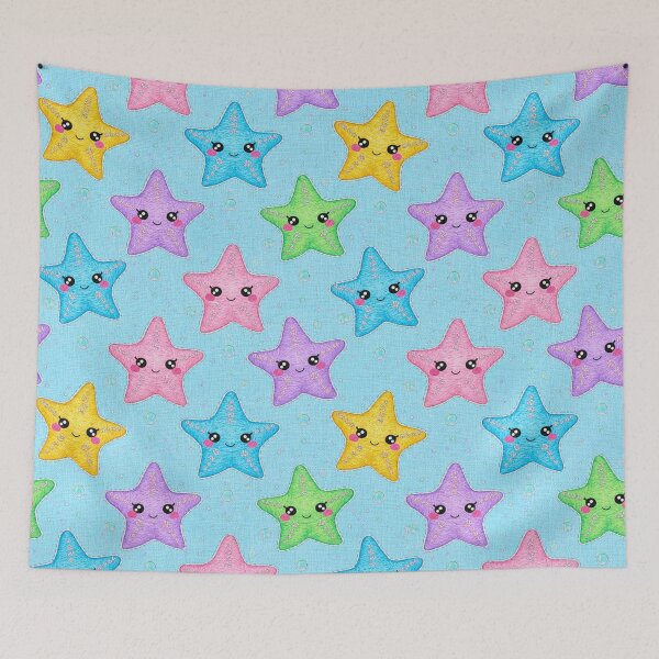 Item preview, Starfish Embroidered Pattern Kawaii Pastel Starfish designed and sold by JOSTH.