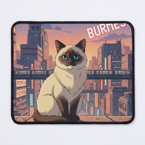 Item preview, Retro Anime Cat Cute Burmese Cat Breeds Design designed and sold by ANIMEX00.
