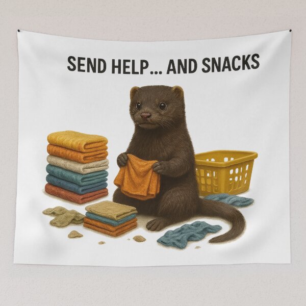 Item preview, Mink "Send Help . . . and Snacks designed and sold by thehaywirehoney.
