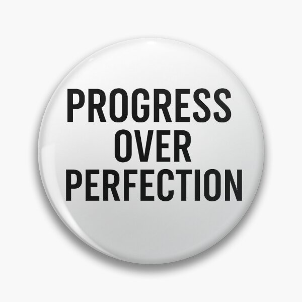 Item preview, PROGRESS OVER PERFECTION – Inspirational Growth Quote designed and sold by GlowVibePrints.