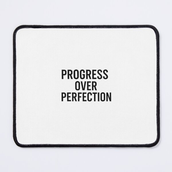 Item preview, PROGRESS OVER PERFECTION – Inspirational Growth Quote designed and sold by GlowVibePrints.