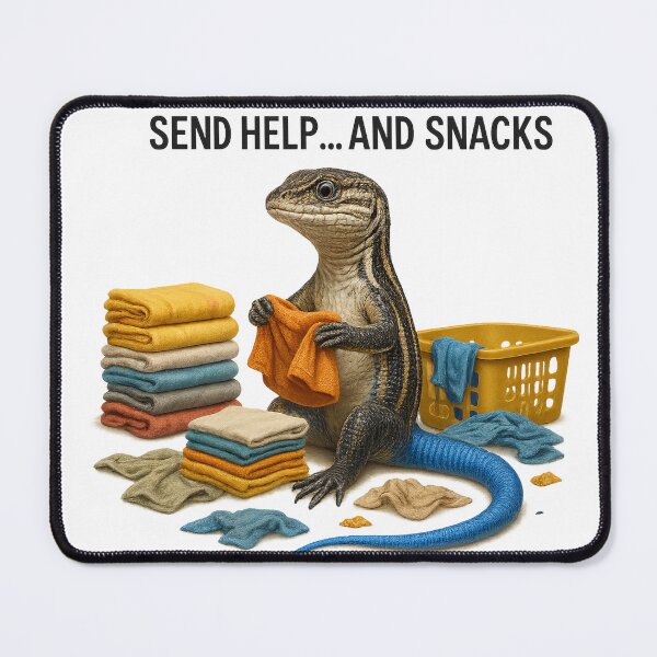 Item preview, Blue Tailed Skink "Send Help, and Snacks" designed and sold by thehaywirehoney.