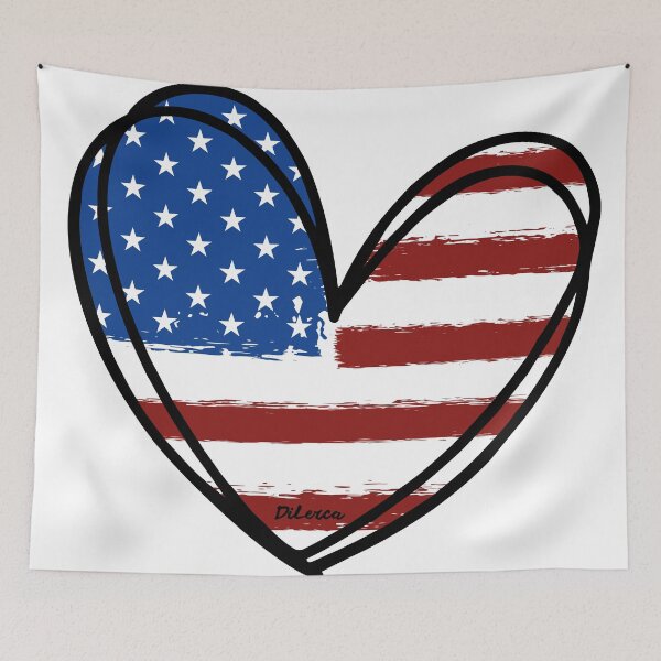 Item preview, my heart is (in) the usa designed and sold by DiLerca.