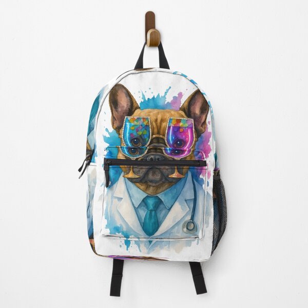Item preview, French Bulldog Doctor Glow Art Print | Whimsical Medical Student Gift designed and sold by ClinicalHubs.