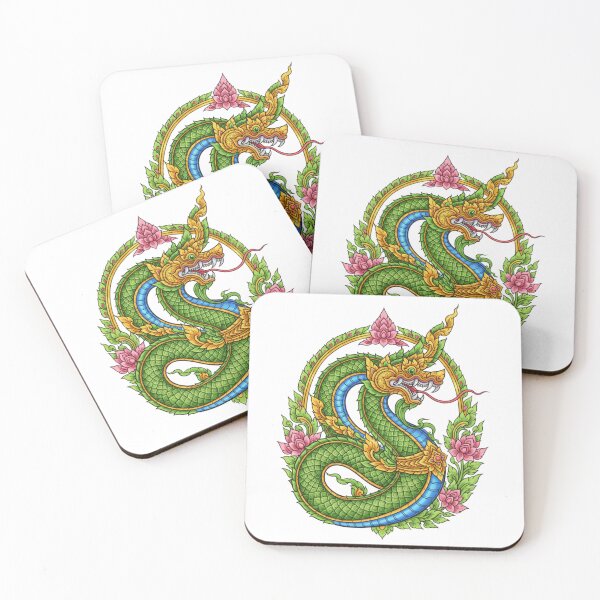 Item preview, Phaya Nak: Traditional Thai Dragon Art designed and sold by lamabream.