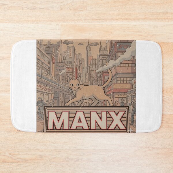 Item preview, Retro Anime Cat Cute Manx Cat Breeds Design designed and sold by ANIMEX00.
