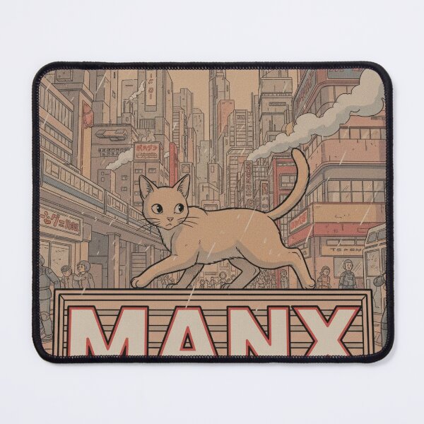 Item preview, Retro Anime Cat Cute Manx Cat Breeds Design designed and sold by ANIMEX00.