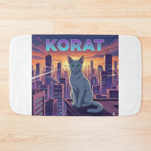 Item preview, Retro Anime Cat Cute Korat Cat Breeds Design designed and sold by ANIMEX00.