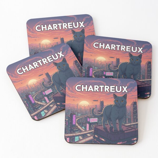 Item preview, Retro Anime Cat Cute Chartreux Cat Breeds Design designed and sold by ANIMEX00.