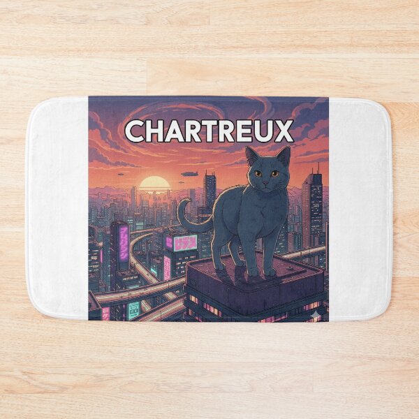 Item preview, Retro Anime Cat Cute Chartreux Cat Breeds Design designed and sold by ANIMEX00.