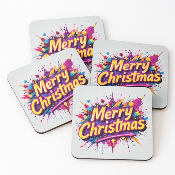 Item preview, Vibrant Merry Christmas Typography designed and sold by InezPhotography.