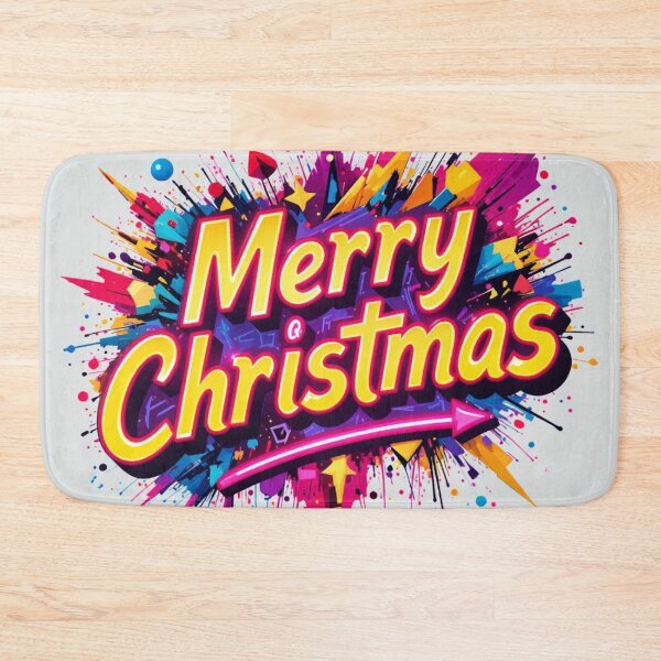 Item preview, Vibrant Merry Christmas Typography designed and sold by InezPhotography.