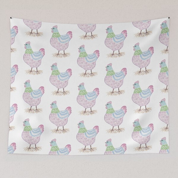 Item preview, Flora The Hen 2 designed and sold by Kirsten Robinson Art.