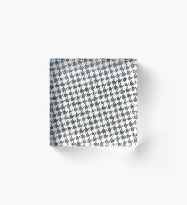 Black and White houndstooth pattern Acrylic Block