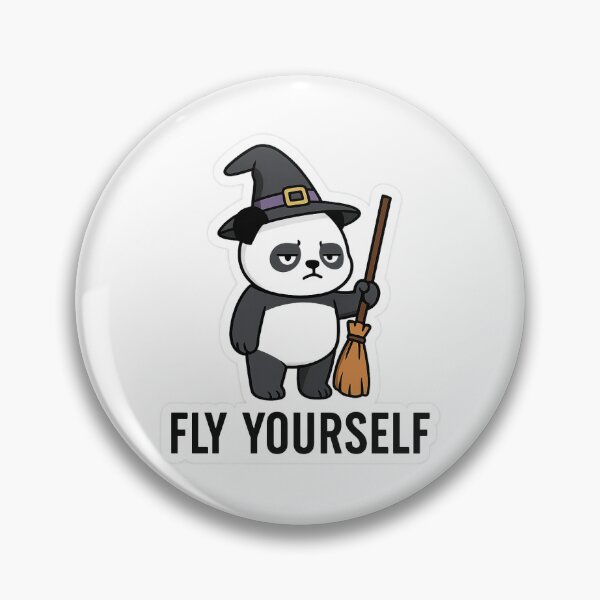 Item preview, Fly Yourself - Witch Panda Halloween Sticker designed and sold by NoGiftPandaShop.