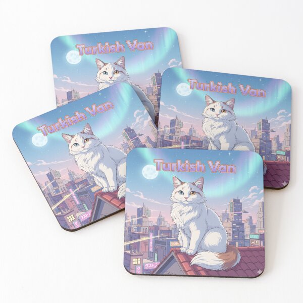 Item preview, Retro Anime Cat Cute Turkish Van Cat Breeds Design designed and sold by ANIMEX00.