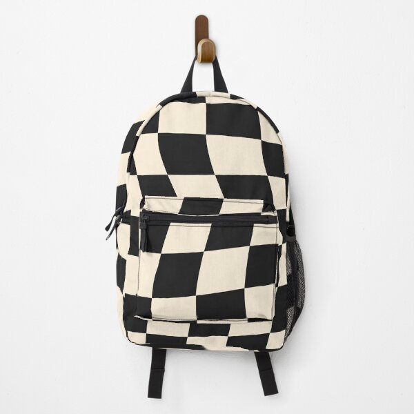 Artikelvorschau, Warped Checkered Illusion - Trippy Schwarz-Weiß-Muster entworfen und verkauft von AlmostSilent.