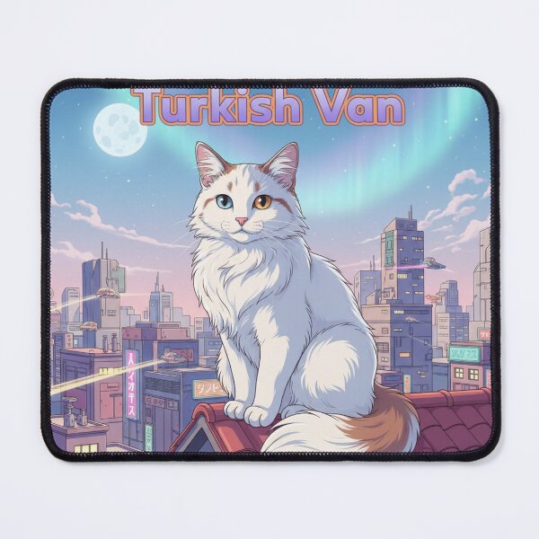 Item preview, Retro Anime Cat Cute Turkish Van Cat Breeds Design designed and sold by ANIMEX00.