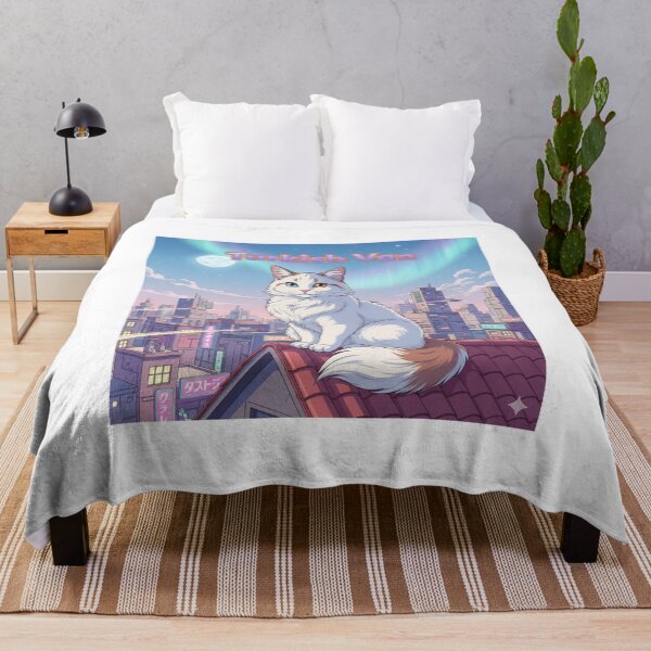 Item preview, Retro Anime Cat Cute Turkish Van Cat Breeds Design designed and sold by ANIMEX00.
