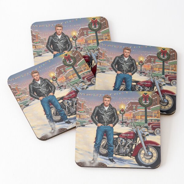 Item preview, James Dean's Rebel Christmas: Iconic Stance on Snowy 1950s Street | Hollywood Holidays designed and sold by Art's Diner.
