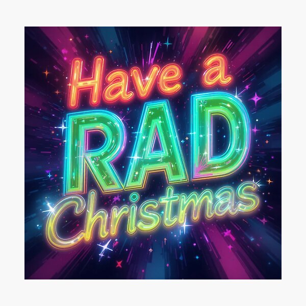 Item preview, Neon Christmas Greeting designed and sold by InezPhotography.
