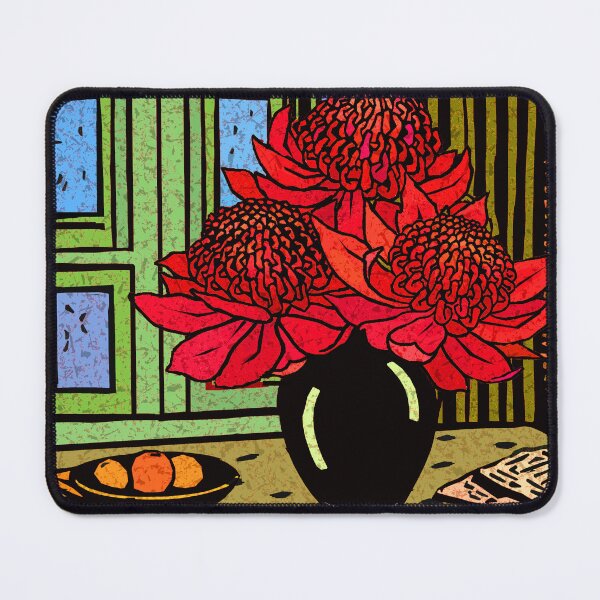 Item preview, Waratahs in a black vase designed and sold by printsisters.