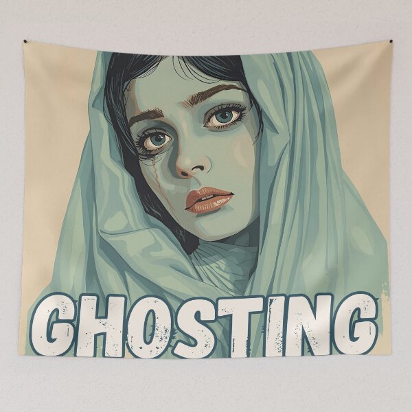 Item preview, Halloween Ghosting Retro Girl designed and sold by Vintage City.