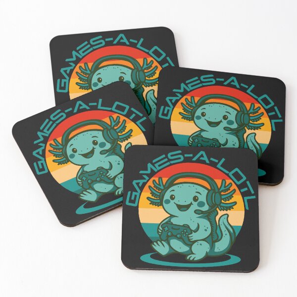 Item preview, Games a lotl – Axolotl Retro Sunset Vibes designed and sold by JoRealm.