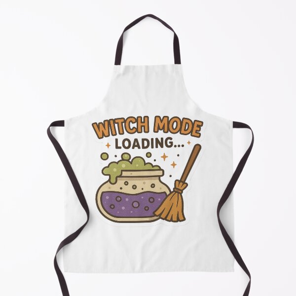 Item preview, Witch Mode Loading Sticker – Cute Witchy Cauldron Halloween Design designed and sold by NitkiStudio.