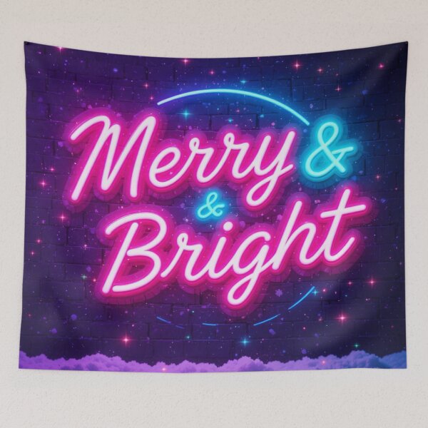 Item preview, Merry and Bright Neon Sign designed and sold by InezPhotography.