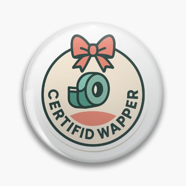 Item preview, Certified Wrapper Sticker – Funny Holiday Gift Wrapping Badge designed and sold by NitkiStudio.