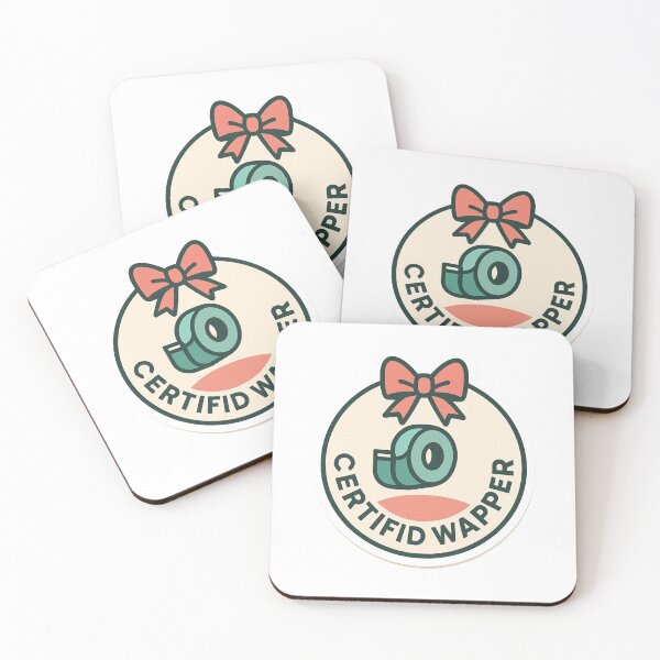 Item preview, Certified Wrapper Sticker – Funny Holiday Gift Wrapping Badge designed and sold by NitkiStudio.