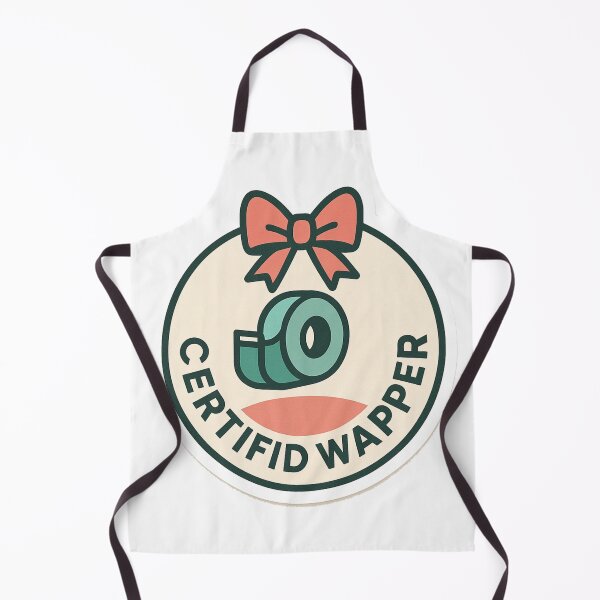 Item preview, Certified Wrapper Sticker – Funny Holiday Gift Wrapping Badge designed and sold by NitkiStudio.