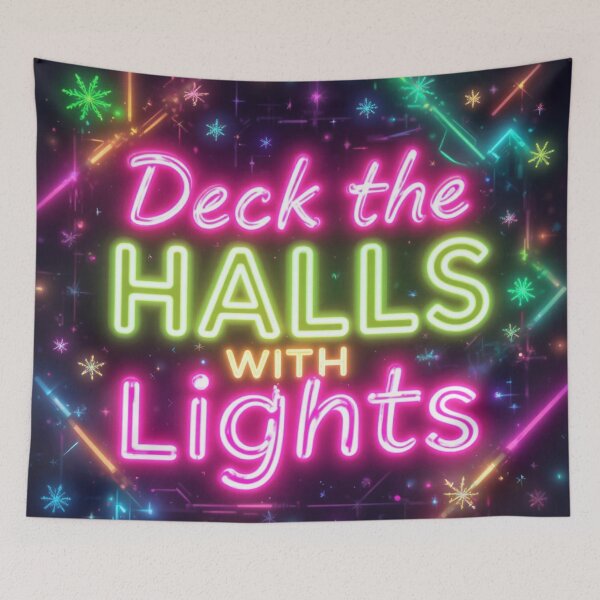 Item preview, Deck the Halls Neon Lights designed and sold by InezPhotography.