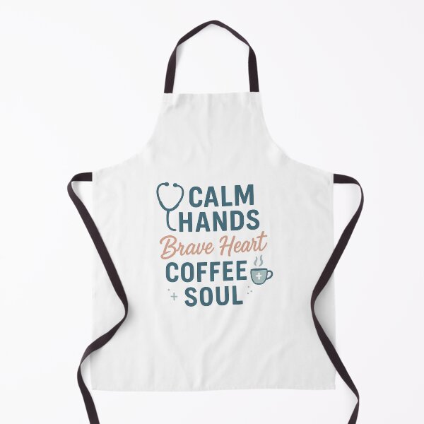 Item preview, Calm Hands Brave Heart Coffee Soul – Faith-Inspired Nurse Design designed and sold by SoulThread Studio.