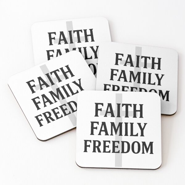 Item preview, Faith Family Freedom — Black Cross Design designed and sold by F3Threads.