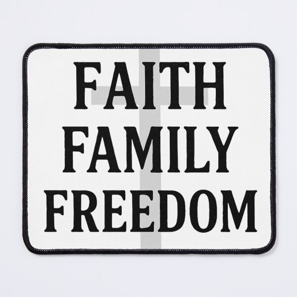 Item preview, Faith Family Freedom — Black Cross Design designed and sold by F3Threads.