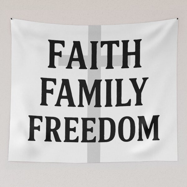 Item preview, Faith Family Freedom — Black Cross Design designed and sold by F3Threads.