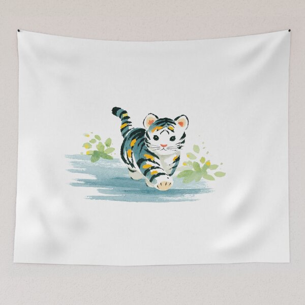Item preview, Brushstroke Tiger 4 designed and sold by FlaskLab.