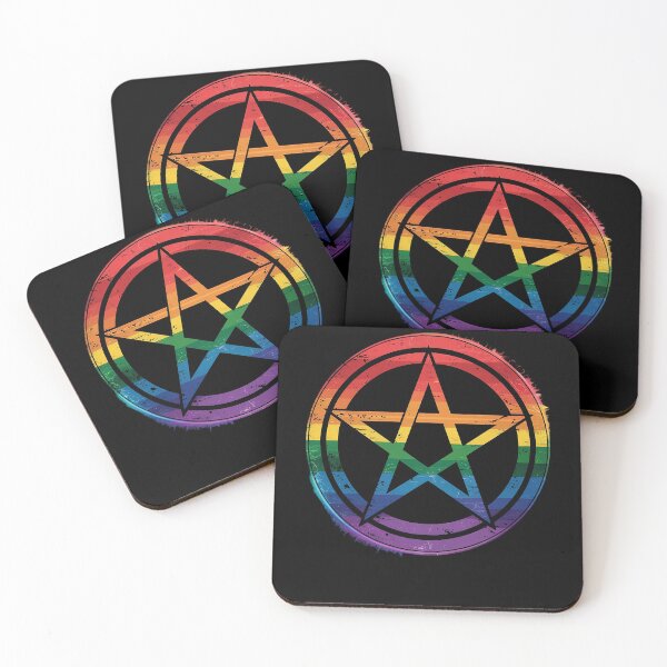 Item preview, LGBT Pentagramm Gothic Gay Pride Wicca Homosexual Witchcraft designed and sold by DrewLeuschke.