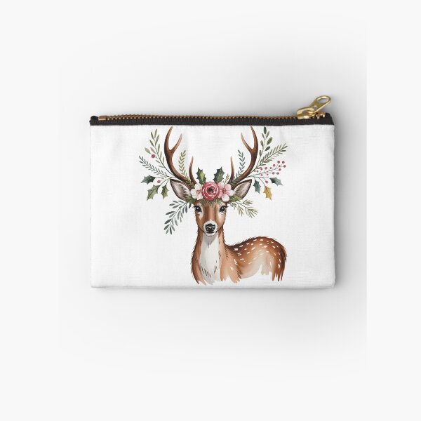 Item preview, Christmas Deer with Evergreens & Berries designed and sold by smilesupplyco..