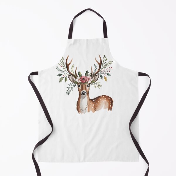 Item preview, Christmas Deer with Evergreens & Berries designed and sold by smilesupplyco..